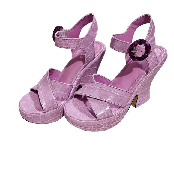 Circus by Sam Edelman Lavender Chunky Heel Platform Sandal Sz.5.5 NWOB - Picture 2 of 8